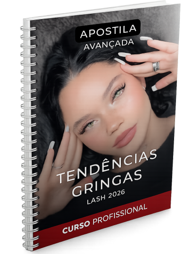 Capa original da Apostila Avançada Tendências Gringas Lash 2026